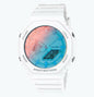 Reloj Blanco Con Interior Multicolor